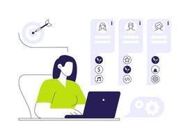 Customer profiling abstract concept illustration. vector