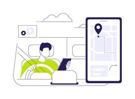 Navigation apps abstract concept illustration. vector