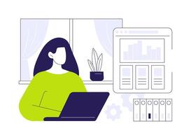Analyzing data abstract concept illustration. vector