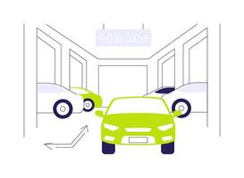 Parking guidance system abstract concept illustration. vector