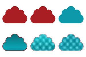 Cloud with Small Dotted Outline vector