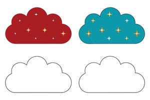 Cloud with Small Sparkles vector