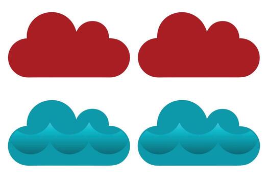 Cloud Merging into Wave Design vector