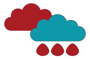 Cloud with Single Droplet Hanging vector