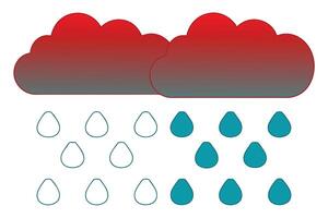 Cloud with Gentle Raindrops Falling vector