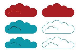 Fluffy Edge Cloud with Small Detail vector