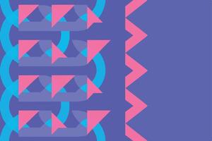 Abstract Geometric Pattern Pink, Blue, Arrows, Curves, Design vector