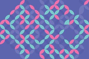 Abstract Geometric Pattern Pink, Teal, Purple Circles Design vector