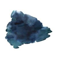 Blue, turquoise paint brush spot, dots, drops, abstract night sky. Watercolor illustration hand drawn isolated from background for design, decoration and addition of plots, backgrounds vector