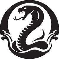 Powerful Cobra Symbol in Ornate Circle Design vector