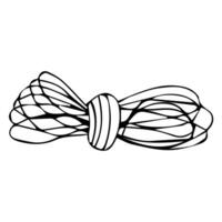 A small skein of thread in doodle style. vector