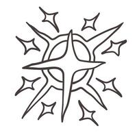 crystal stars in hand drawn style vector