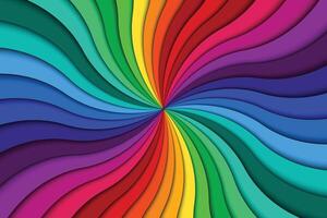 Color spiral background, bright colorful swirling radial pattern, abstract illustration vector