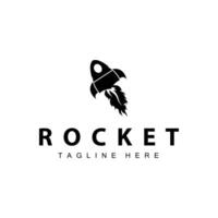 Rocket logo simple design minimalist illustration template vector