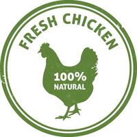 Chicken badge, label. Fresh farm food logotype cooking egg and bird broilers labels vector