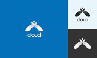 Cloud Services Platform company Logo Branding,Online Course or Online Learning platform and media Suitable For Branding, And brand purposes vector