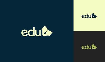 Sleek Modern Education Logo, learning logo Course or Online Learning platform and media Suitable For Branding, And branding purposes vector