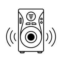 Simple speaker icon with tone sound vector