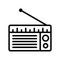 Vintage radio line icon for apps and web vector
