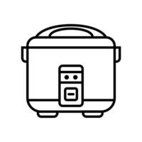 Rice cooker line icon for web and apps. vector