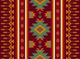 Seamless American Navajo pattern design. Ethnic ornament on the carpet. Aztec style. Tribal motif. African pattern vector
