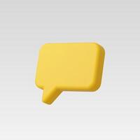 3d Realistic Chat or Message icon illustration vector