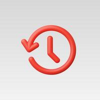 3d Realistic Clock or Timer icon illustration vector