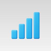 3d Realistic Graph chart illustration vector