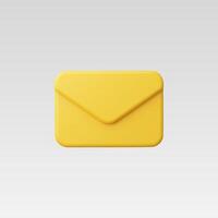 3d Realistic Message Icon illustration vector