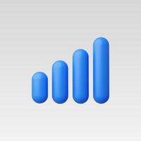 3d Realistic Graph chart illustration vector