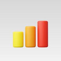 3d Realistic Colorfull Graph Chart illustration vector