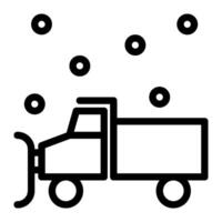 Snowplow icon line style vector