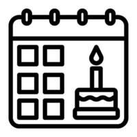 Calendar icon line style vector