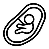 Fetus icon line style vector