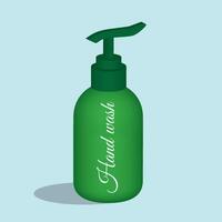 3D soap dispenser isolated on Sky gradient background ,all layers are single for any coustomization . vector