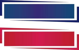 a set of red, blue and white banners with a red, white and blue background vector