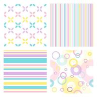 Seamless patterns, Set of colorful endless background design. vector