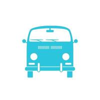 Van icon, Front view Isolated on white background. From blue icon set. vector