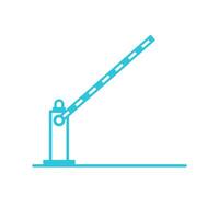 Entry barrier open icon. Isolated on white background. From blue icon set. vector
