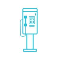 Payphone icon. Isolated on white background. From blue icon set. vector