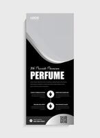 Luxurious Perfume business standee roll up banner template design vector