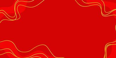 red abstract background with gold lines, free copyspace area. template design for banner, poster, social media. vector