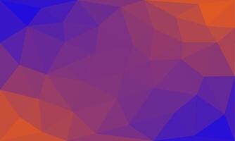 Orange and blue azure triangle mosaic background texture. irregular pattern of geometric triangle shape vector