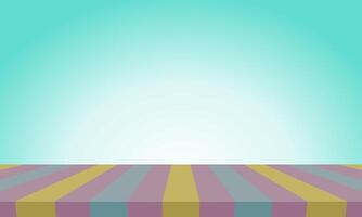 Blue background with wooden floor for product display or advertising display. vector