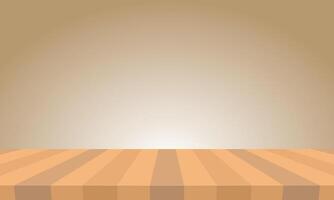 Hardwood parquet floor in an empty room with brown screen for displaying products or advertising. vector