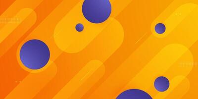 Abstract colorful orange simple background with dynamic shapes. Orange background with simple purple circle shapes pattern design. vector