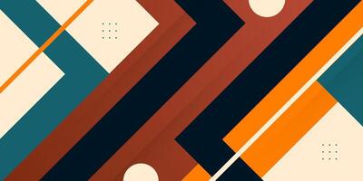 Bright papercut abstract 3D background with colorful overlap green, orange, and brown arrow pattern on background. vector