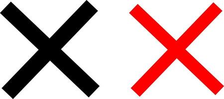 Close icon set. Delete x cross symbol. Perfect for app and web interfaces vector