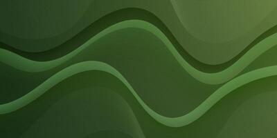 Abstract dark green wave 3D background with geometric line pattern. Suitable background for poster, flyer, digital board and other concept design. vector