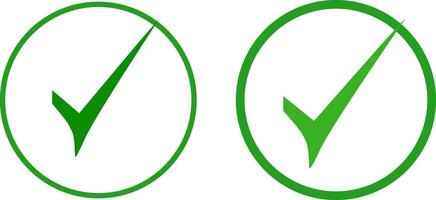 Check mark icon set with editable strokes. Check mark. vector
